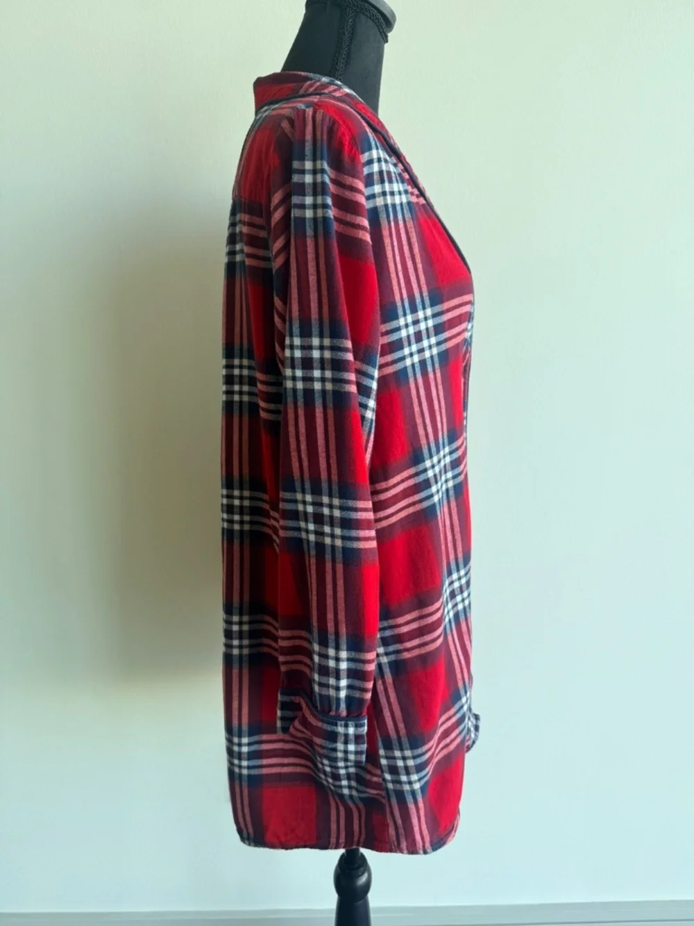 Stars Above Women's Flannel Pajama Button-Up Shirt Dress